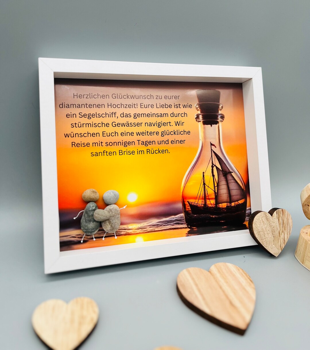 Einzigartige Geschenk Custom Wandbild diamantenen Hochzeit Geschenk