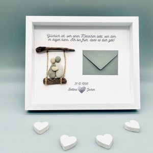Personalisiertes Geschenk Silberhochzeit | Custom Wandbild silberne Hochzeit | Geldgeschenk Silberhochzeit | Liebe | 25 Jahre Wunscherfüller