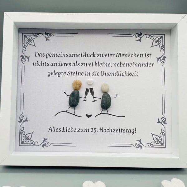 Einzigartiges Geschenk Silberhochzeit | Custom Wandbild silberne Hochzeit | personalisiertes Geschenk Silberhochzeit | 25. Jahre