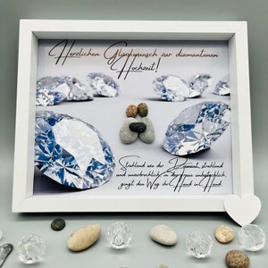 Geschenk Diamantene Hochzeit | Wandbild diamantene Hochzeit | Geschenk diamantene Hochzeit personalisierbar | Liebe | 60. Hochzeitstag