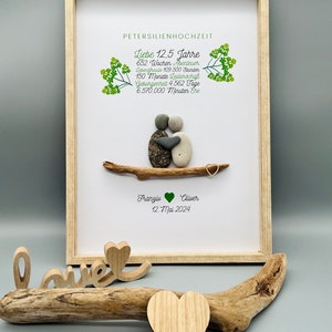 XL Einzigartiges Geschenk Petersilienhochzeit | Custom Wandbild A3 Petersilienhochzeit | personalisiertes Geschenk 12,5 Jahre Ehe