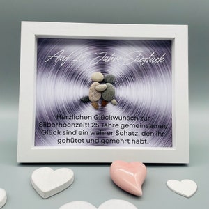 Silberhochzeit einzigartiges Geschenk | Custom Wandbild silberne Hochzeit | Geschenk Silberhochzeit | Liebe | 25. Jahre