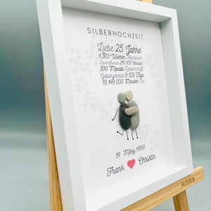 Regalo per le nozze d'argento | murale unico per anniversario di nozze d'argento | regalo personalizzato per anniversario di nozze d'argento | Regalo per le nozze d'argento