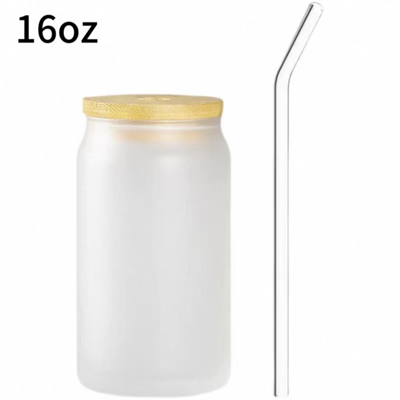 Custom 16oz Frosted Glass Coke Can Cup With Straw Trendy Etsy