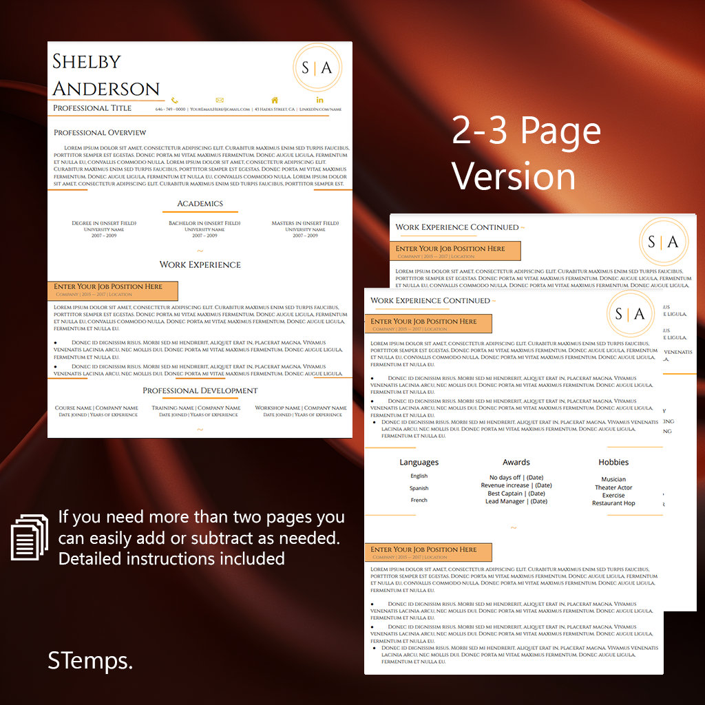 Handsome Jack Resume CV Template - Il Fullxfull.5772717413 O595  jack resume