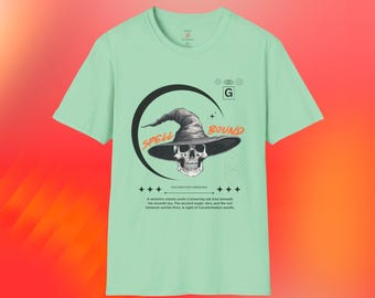 Unisex Softstyle Spell Bound Skeleton Vintage T-shirt Designer Licht Comfort Kleuren Streetwear Hoge kwaliteit Casual Outdoor-shirt T-shirt