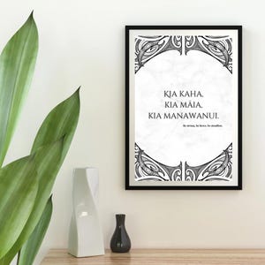 Maori Whakatauki Art Print: Kia Kaha Proverb (Digital Download)