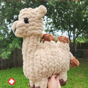 Modello di peluche cammello lavorato a maglia con video tutorial Cammello lavorato a maglia grossa Cammello lavorato a mano