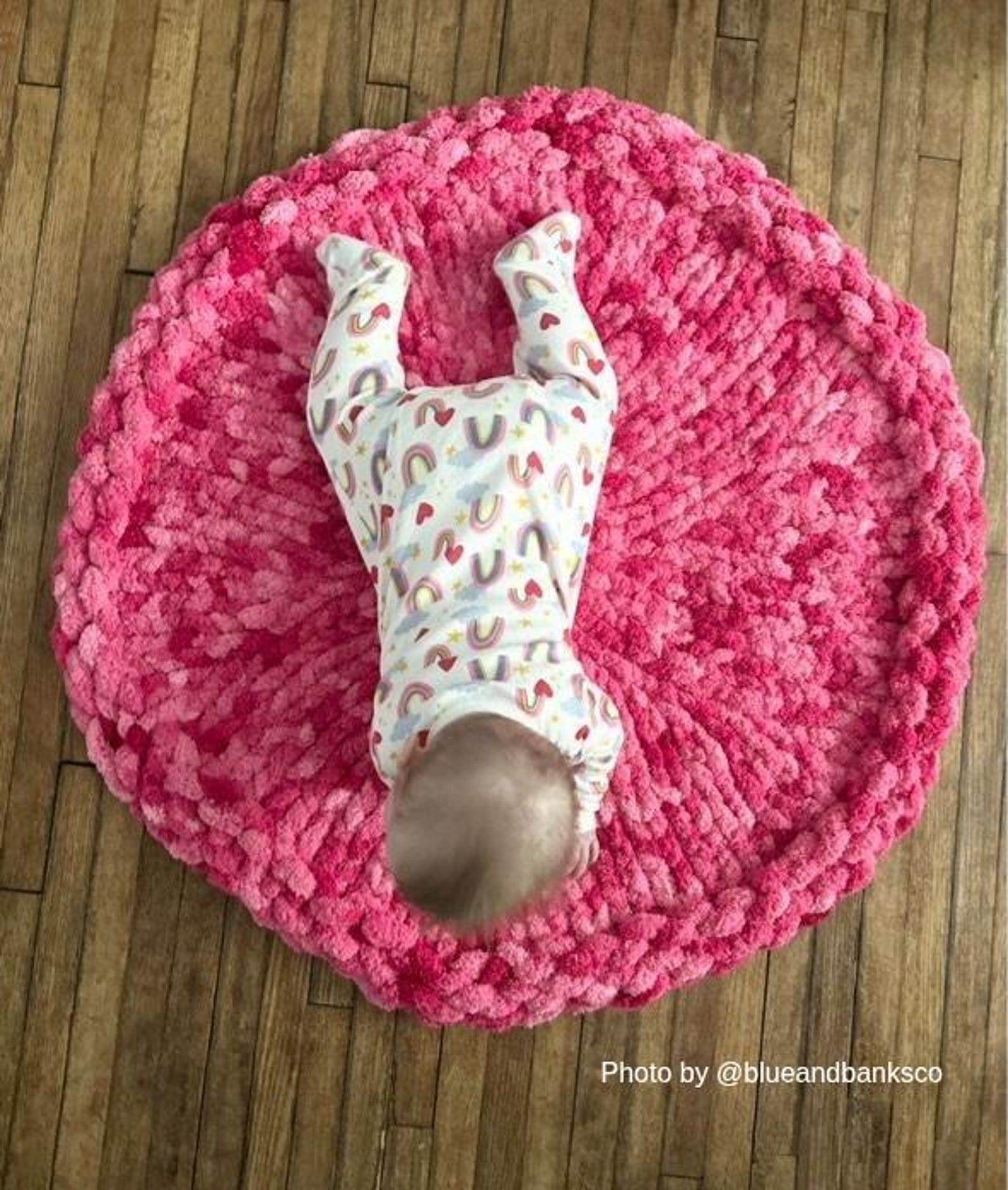 Handknit Round Baby Play Mat Pattern With Video Tutorial - Etsy