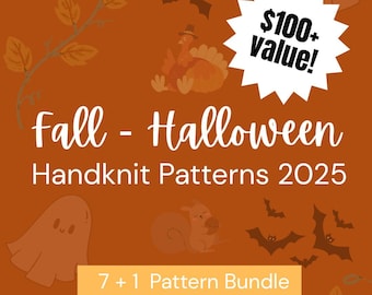Handknit Fall Halloween Plushie Pattern Bundle 2025