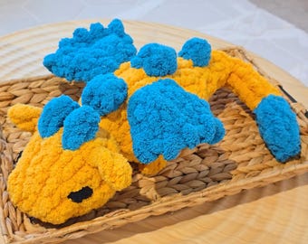 Handknit Baby Dragon Pattern With Video Tutorial  with FREE Modification Guide for Toothless-inspired Dragon Plushie