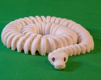 Articulated Leucistic Ball Python
