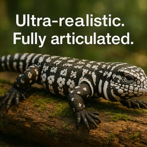 Ultra Realistic Articulated Tegu Monitor