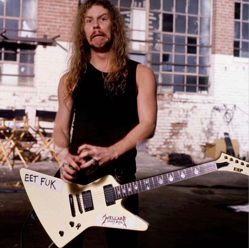 EET FUK Aufkleber James Hetfield Gitarren-Aufkleber Metallica 1989 Mx220 an Bild 2