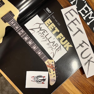 EET FUK Aufkleber James Hetfield Gitarren-Aufkleber Metallica 1989 Mx220 an Bild 4