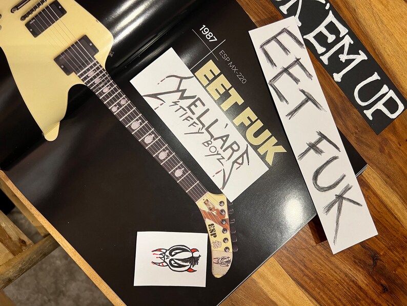 EET FUK Aufkleber James Hetfield Gitarren-Aufkleber Metallica 1989 Mx220 an Bild 4