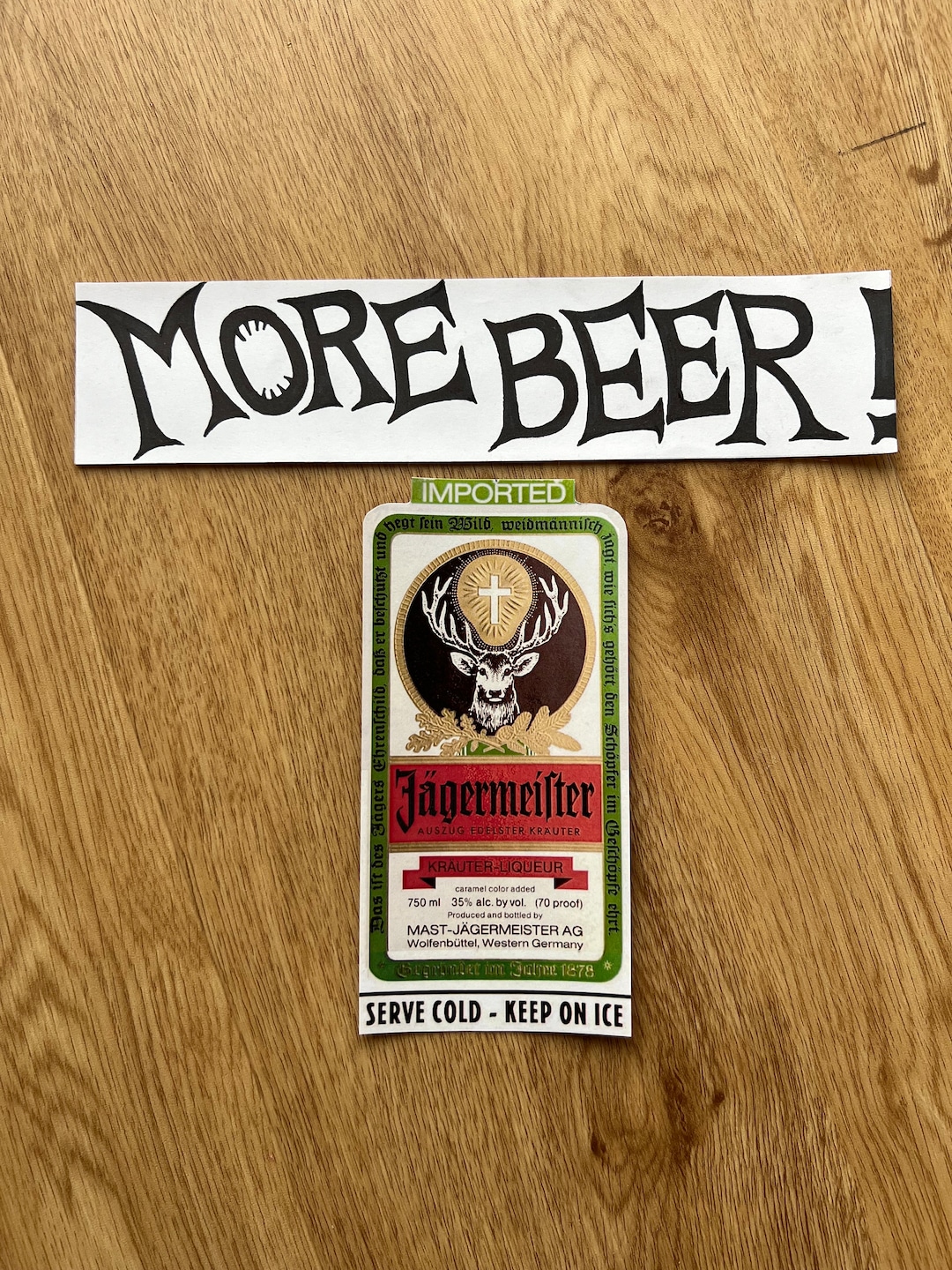 MORE BEER Sticker James Hetfield Guitar Sticker Metallica 1988 Gibson