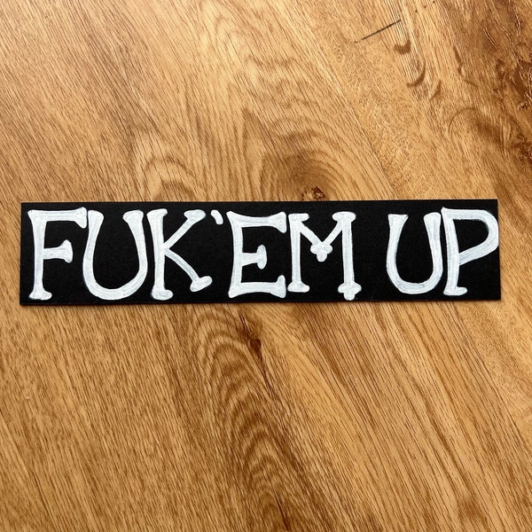 FUK EM UP Sticker | James Hetfield Guitar Sticker | Metallica 1989 | Esp Mx220