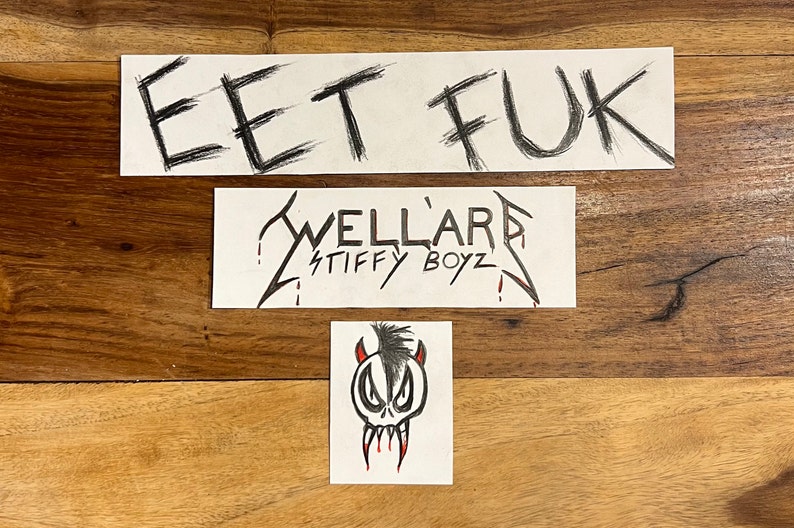 EET FUK Sticker James Hetfield Guitar Sticker Metallica 1989 ESP Mx220