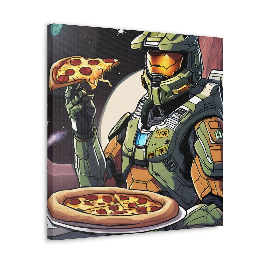 Halo Master Chief Wall Art Gaming Wall Art Gamer Decor Halo Gamer Gifts