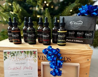 Buy 3 Get 1 Bottle FREE! Craft Bitters Sampler Set of 4 Handcrafted Mixology Bottles