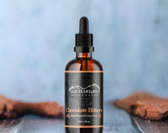 Chocolate Bitters Real Cacao Holiday Flavors Mixology Cocktail Mixer Bottle