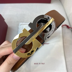 Authentic REVERSIBLE belt Salvatore Gamo Handcrafted Genuine Leather Belt