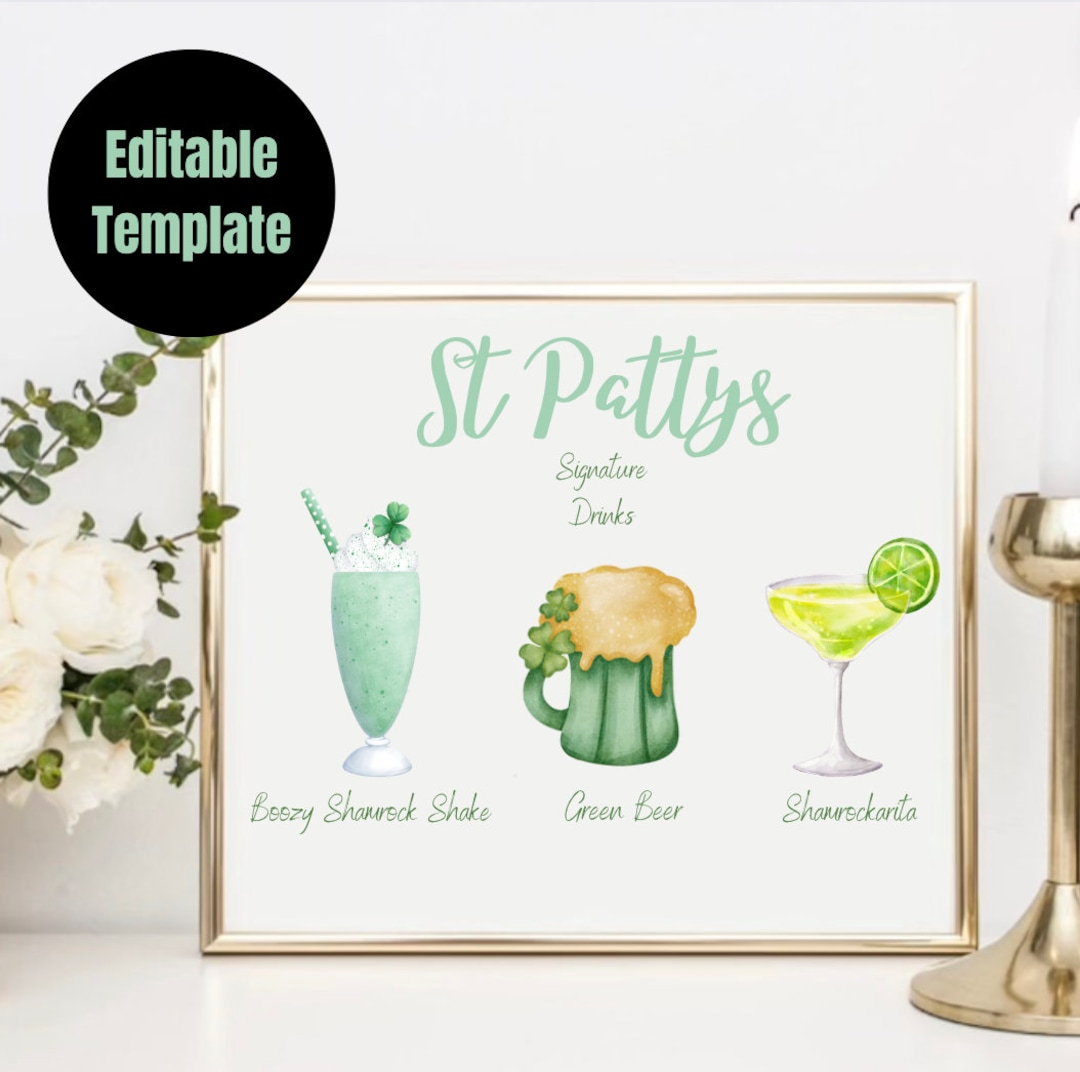 st pattys day signature drinks