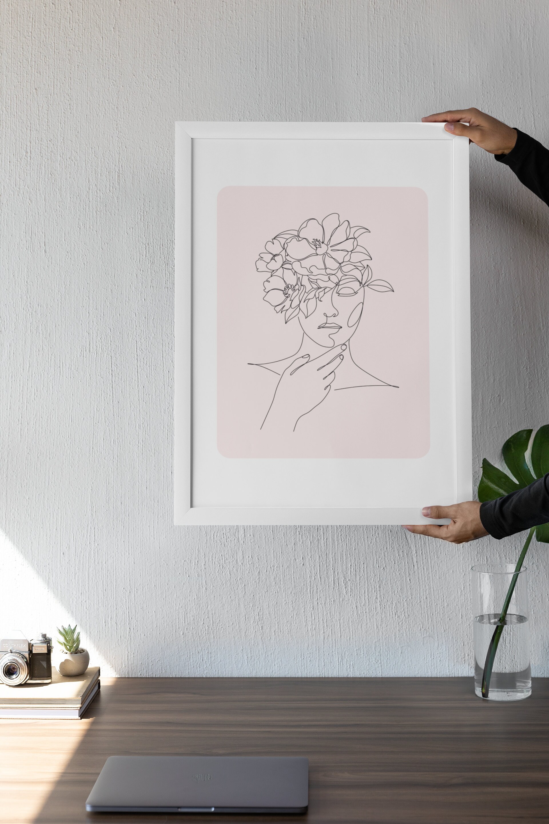 Minimalist Woman Line Art Female Line Drawing Abstract Women Print ...