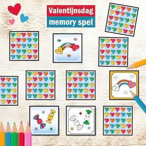 Valentine's Day coloring pages for preschoolers. Extra-large memory cards. Coloring and playing educational materials for elementary school and junior high. PDF.