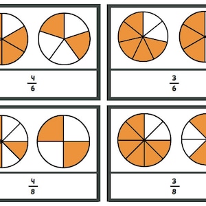 Fraction Identification Flash Cards