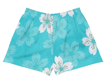 Eco-Friendly Women's Swim Shorts | Breathable Floral Athletic Shorts | Recycled Polyester, UPF 50+ Protection Swimwear Trunks | Plus Sizes