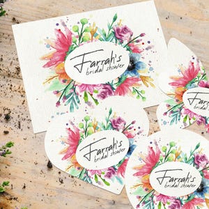 Bulk aangepaste bedankjes voor vrijgezellenfeest / Laat liefde groeien Plantbaar zaadpapier / Uitnodigingskaarten bruiloft / Milieuvriendelijke cadeaus wilde bloemenzaad
