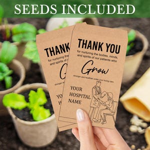 Custom Thank You Seed Packet/Appreciation Nurse and Doctor/Bulk Wildflower Seed Packet Gifts/Seed Envelope Favor/Personalized Thank You Gift