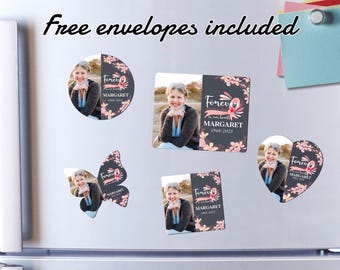 Bulk Photo Magnet Memorial Service Favors Celebration of Life Favor In Loving Memory Loved One Gift Funeral Fridge Magnets Remembrance Gifts