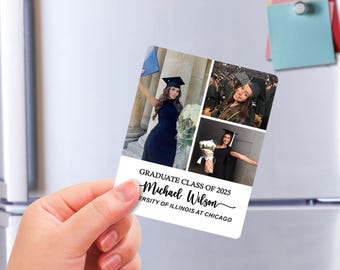 Graduation Photo Fridge Magnet/College Grad Gift/Graduation Party Favor for Guest/Class of 2024 Graduation Favor/Photo Graduation Invitation
