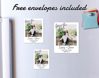 Custom Photo Save the Date Magnet/Save the Date Invitation Magnet With Envelopes/Personalized Wedding Magnets/Wedding Invitation Magnets