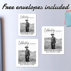 Personalized Celebration of Life Favors/Custom Photo Fridge Magnet for Funeral/Bulk Funeral Favors for Guests/Memorial Gift/In Loving Memory