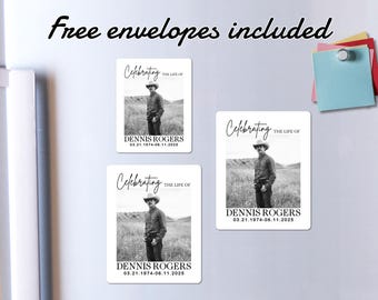 Personalisierte Feier des Lebens Gefälligkeiten/kundenspezifischer Foto-Kühlschrankmagnet für Beerdigung/Massenbestattungsgeschenke für Gäste/Gedenkgeschenk/in liebevoller Erinnerung