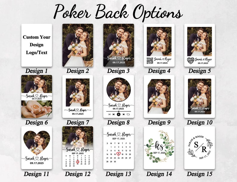 Bulk Wedding Playing Cards Wedding Guest Book Alternative Wedding ...