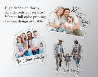 Benutzerdefinierte Acryl Foto Kühlschrankmagnete, Familienfoto Weihnachtsgeschenk, personalisierte Hochzeit Gunsten Magnete, Bester Freund Geschenk, Kühlschrankmagnete