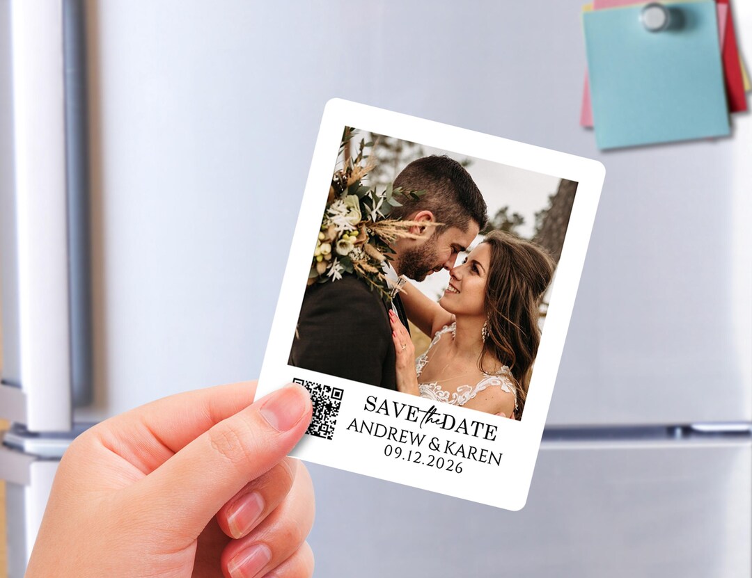 Save the Date Magnets With QR Code Personalized Wedding Invitation ...