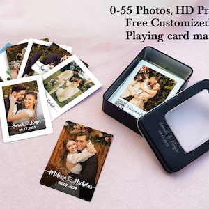 Custom Deck of Wedding Playing Cards Guestbook Alternative Porker Card Games Unique Photos Album Wedding Gift Birthday Gift Baby Shower Gift