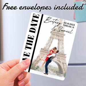 Custom Photo Save The Date Magnets/Personalized Wedding Invitation Magnets Card/Wedding Magnet Invitation with Picture/With Free Envelopes
