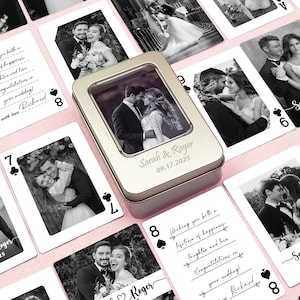 2 Decks Custom Photo Playing Cards Wedding Guest Book Alternative Personalized Photo Wedding Book Ideas Wedding Poker Cards Wedding Games