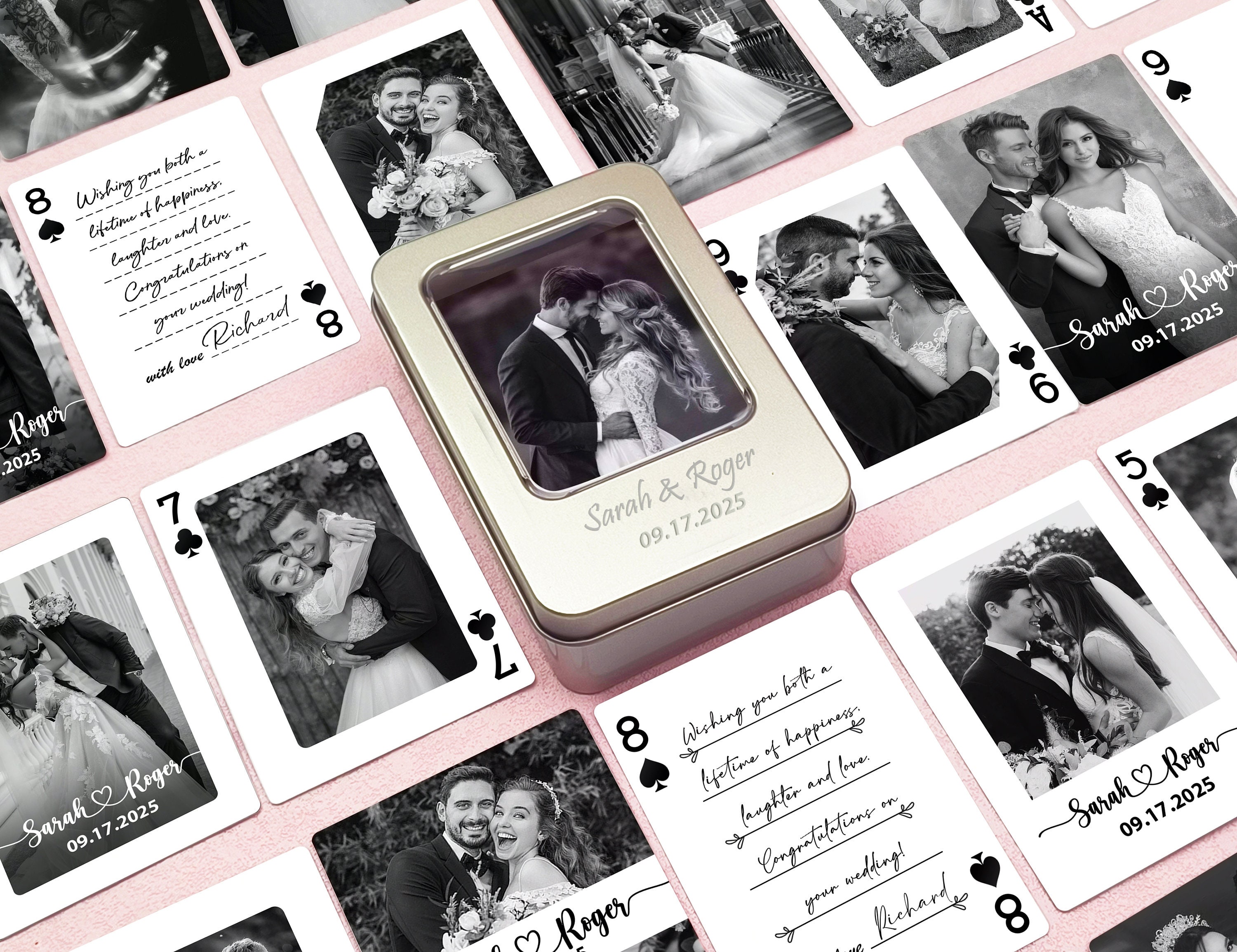 Wedding Guest Signed Playing Cards