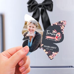 Memorial Magnet Favors for Guests Personalized Funeral Favors Celebration of Life Butterfly Party Invitation In Loving Memory Fridge Magnets