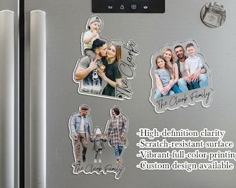 Custom Shaped Fridge Magnet, Photo Refrigerator Magnet, Cut Pet Magnet, Family Vacation Photo Magnet, Face Picture Magnet, Photo Print Gifts
