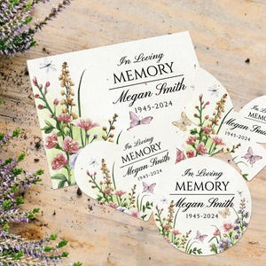Bulk Plantable Funeral Favors for Guests, In Loving Memory Seed Paper, Flower Seed Paper Memorial Cards, Celebration of Life Memorial Favors