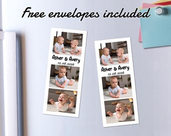Personalized Photo Strip Magnet – Custom Photo Booth Strip Gift & Keepsake for Best Friend Birthday, Bridesmaid Proposal, Bridal Party Favor